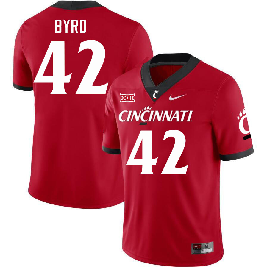Cincinnati Bearcats #42 Stephan Byrd Big 12 Conference College Football Jerseys Stitched Sale-Red